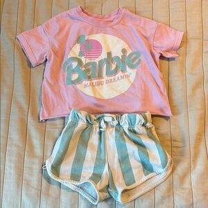 Barbie Pink and Green Kids Matching Set
